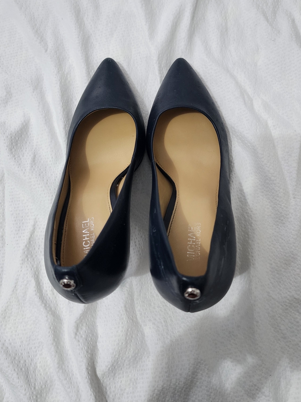 MICHAEL Michael Kors Navy Pointed Toe Heels